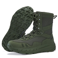 Bottes de randonnée tactiques légères et respirantes TSB108 AS33 marron foncé avec fermeture éclair, durables pour la marche en plein air, pour hommes