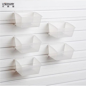 Unipower Wall Mounted Storage Bins Transparent Plastic <b>Rectangular</b> Kitchen Organizer Container Set - Product Image 2