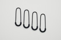 Glissière de fermeture éclair personnalisable en direct d'usine, tire-cordon en silicone durable pour accessoires vestimentaires, fabriqué en PU PVC