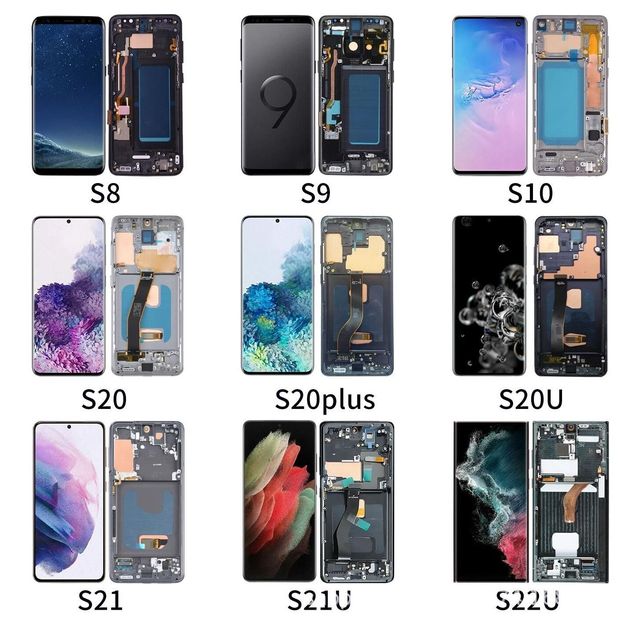 Incell/OLED LCD for Samsung Galaxy S8 S9 S10 LCD Display Touch Screen Digitizer Assembly With Frame