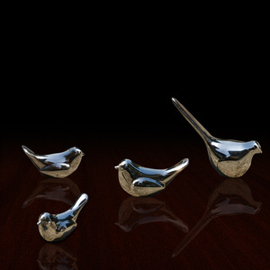 Sculptures d'oiseaux abstraites en acier inoxydable, art de la sculpture européenne et américaine, 68x32x38mm, pour la décoration du salon - Product Image 4
