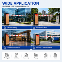 Barrera de Acceso Automática para Estacionamiento, Motor sin Escobillas DC24V, Sistema Inteligente de Control de Acceso de Vehículos, Barrera de Puerta para Gimnasios y Edificios de Oficinas