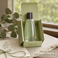 Botol Parfum Kaca Silinder Tipis Transparan 30ml 50ml 100ml Isi Ulang Botol Semprot Kosong Dengan Tutup Sekrup Bambu Alami