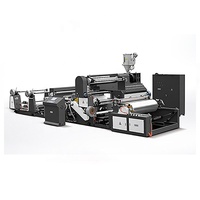 Machine de laminage à double bande entièrement automatique pour non-tissés spunbond, avec revêtement par extrusion à chaud