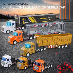 Camion-citerne détachable 1:32, véhicules d'ingénierie, semi-<span class=keywords><strong>remorque</strong></span> porte-conteneurs, camion électrique télécommandé avec lumières <span class=keywords><strong>LED</strong></span> - Product Image 2