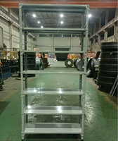 Rayonnage en acier à angle robuste sur mesure, capacité de 150 kg par étagère, pour le stockage de marchandises longues