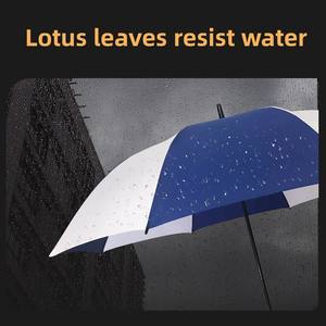 Parapluie de golf personnalisé 120 cm, double auvent, manche droit, en pongee 210T, coupe-vent, grand format, idéal pour cadeau d'affaires, vente en gros - Product Image 5