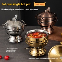 Marmite commerciale unique en acier inoxydable 304 pour restaurant d'hôtel de graisse de boeuf