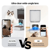 NOUVEAU Distributeur automatique de nourriture pour chats et chiens de 6,5 L avec caméra, bol en acier inoxydable, contrôle intelligent par application, minuterie