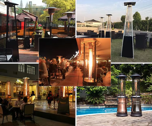 Thép không gỉ hiện đại khí nóng tháp xung đánh lửa dễ dàng lắp ráp cảnh quan ngoài trời sử dụng máy sưởi hiên hóa lỏng di chuyển - Product Image 3