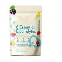 Poudre d'électrolytes en gros pour l'hydratation, contient 6 électrolytes clés et oligo-éléments, poudre d'électrolytes sans sucre