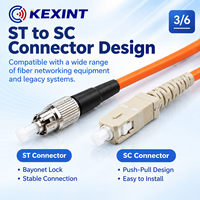Câble de raccordement à fibre optique multimode KEXINT OM1 62,5/125 µm ST vers SC LSZH