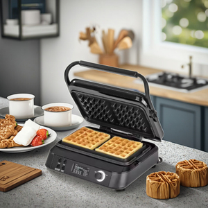 Mini 2-Slice Elektrische Belgische Wafelmaker Non-Stick Pop Cake Donut Ijzeren Machine Vierkante Mini Elektrische Wafelijzer Pop Cake Donut - Product Image 2