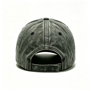 Casquette de baseball vintage en coton délavé, style 'Dad Hat', avec patch brodé personnalisé et effiloché, robuste, pour le travail et l'extérieur, non structurée, avec motif lettre - Product Image 6