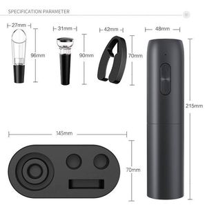 Ensemble d'ouvre-bouteille électrique rechargeable au design unique, ensemble cadeau pour ouvrir le vin avec logo personnalisé - Product Image 6