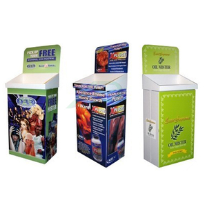 Custom POP up retail display shelf showcase perfume Floor POS Paper Rack Cardboard dump bin Display