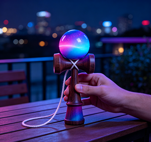 Jouet Kendama en bois avec revêtement PU personnalisé, surface anti-usure pour une pratique prolongée des jeux d'adresse pour enfants - Product Image 4