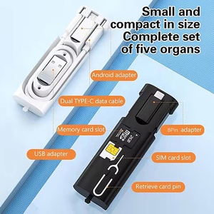 ชุดที่ชาร์จ USB C <span class=keywords><strong>5</strong></span>ใน1กล่องเก็บที่ชาร์จ USB C สายเคเบิ้ลสำหรับเดินทางอะแดปเตอร์สายชาร์จเคส - Product Image 3