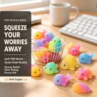 Fournisseur fiable de balles anti-stress animales Mochi en TPR dégradé, personnalisées OEM, en gros, pour distributeurs