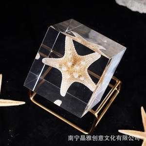 Cubo de espino de mar natural acrílico, adorno de escritorio, regalo decorativo, forma cuadrada, artesanía duradera - Product Image 5