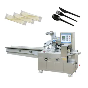 Automatic packaging machine for plastic spoons
