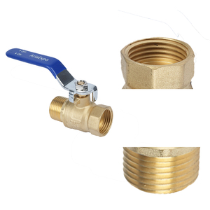 Válvula <span class=keywords><strong>de</strong></span> bola <span class=keywords><strong>de</strong></span> compresión PEX <span class=keywords><strong>de</strong></span> latón forjado sin plomo, <span class=keywords><strong>de</strong></span> paso completo, con rosca NPT hembra y macho, para cierre <span class=keywords><strong>de</strong></span> líneas <span class=keywords><strong>de</strong></span> agua, <span class=keywords><strong>gas</strong></span> y aire en plomería. - Product Image 4