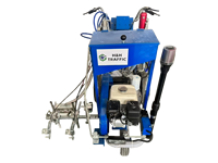Machine de marquage routier à pulvérisation à froid, à essence, avec pompe à piston hydraulique, double pistolet et épandeur de billes électrique