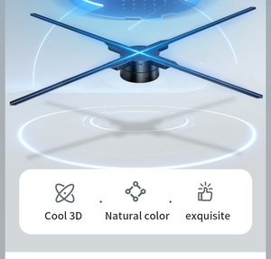 HD LED 100cm 3D holografik ekran büyük ekran 3D Fan reklam makinesi ile canlı çıplak göz Stereo etkisi - Product Image 3