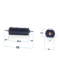 Moteur à balais en carbone à double arbre miniature personnalisé de 16 mm, DC 12V 18V 24V, haute vitesse, aimant puissant