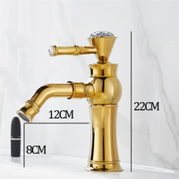 Robinet mitigeur en laiton finition or salle de bain avec torneiras para banheiro en céramique, nouvel arrivage