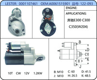Nouveau démarreur pour C300 A0061515901 12V 1.7KW, haute qualité, pièces de rechange pour moteur automobile W204 W205