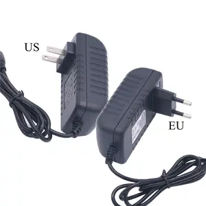 อะแดปเตอร์จ่ายไฟติดผนัง AC 100-240V เป็น DC 12V 1A พร้อมปลั๊ก US UK EU AU