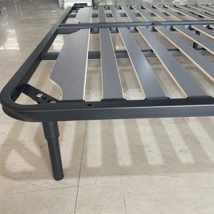 Marco de cama completo de fácil montaje Base de plataforma de cama de tamaño doble Base de cama de metal con listón - Product Image 6