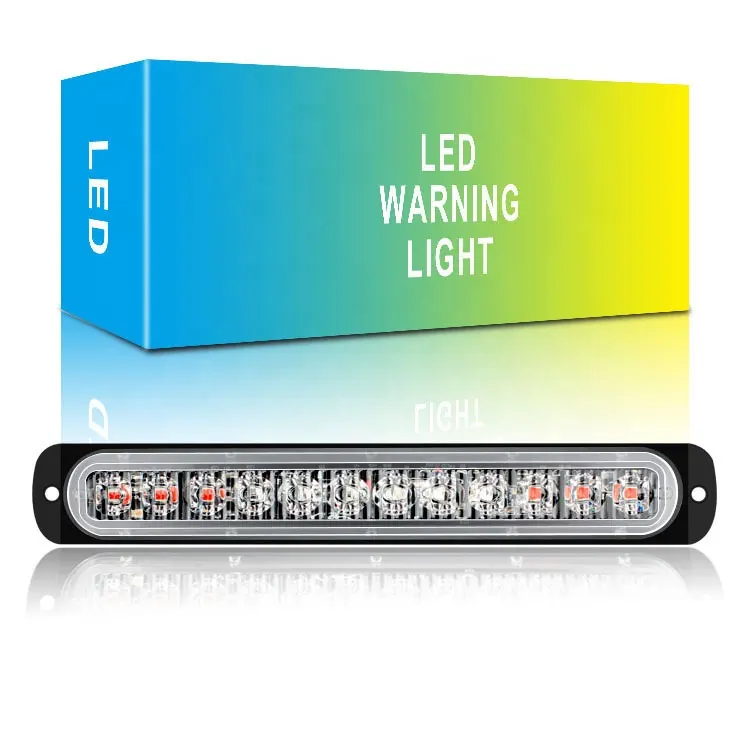 Gran oferta, nuevo, Amarillo, Azul, Blanco, 12led, lámpara intermitente lateral brillante, luz trasera, luz de advertencia de coche, luz estroboscópica para camión, motocicleta