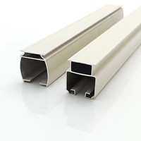 Rail de rideau en aluminium ultra-silencieux, rail coulissant à montage au plafond et latéral, système de rail de fenêtre en alliage d'aluminium robuste
