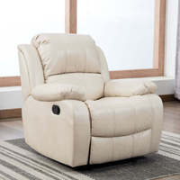 Nouvelle Arrivée - Fauteuil Inclinable Manuel Pivotant en Cuir Confortable - Mobilier Moderne pour Villa - Chaise Longue de Salon