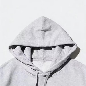 Sweat-shirt à capuche gris clair surdimensionné avec cordon de serrage, en coton, style basique minimaliste, couleur neutre polyvalente, idéal pour toutes les occasions. - Product Image 6
