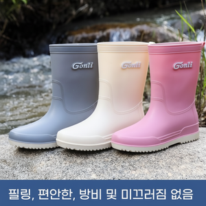 Stivali da pioggia impermeabili da donna scarpe in gomma Casual alla moda con Design a traliccio scarpe da acqua da donna - Product Image 1