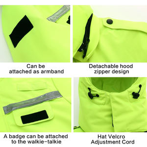 Veste de devoir réfléchissante haute visibilité pour filles Protection polyvalente chaude et confortable pour le travail de nuit Escort Caractéristique imperméable - Product Image 5