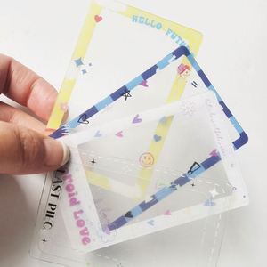 Tarjeta de Visita Personalizada de PVC Transparente con Diseño de Estrella Coreana Kpop, Fototarjeta Publicitaria, Plástico Transparente, Personalizada con Estampado Digital en Caliente - Product Image 1