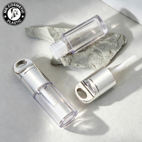 Porte-clés portable mignon 4 ml, brosse cosmétique personnalisée, gloss à lèvres, bouchon à vis, emballage tube personnalisé avec logo imprimé UV/sérigraphie