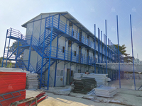 Listo para la construcción de casas de playa portátiles cabina casas prefabricadas modulares de 2 pisos casa aislada Ecuador en Canadá