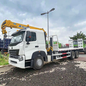 Sinotruk A7 8 Metre Düz Kasalı Howo Yol Kurtarma Aracı 5 Tonluk Vinçli Dizel 6x4 Çekişli Euro 4 Emisyon Standartlı Sıfır Durumda Kamyonet - Product Image 2