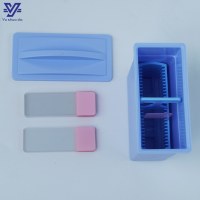24-Piece Professional Microscope Slide Staining Rack with Plastic/Jar 25mm Diameter PP & PC Material