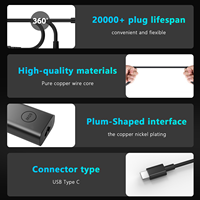 Adaptateur secteur USB-C 65W pour Lenovo ThinkPad X1 Tablet Yoga 720 720-13IKB 720-13 730 730-13IKB 910 910-13IKB 370 T480