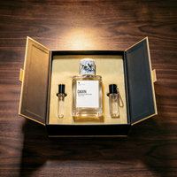 Vente en gros de flacons de parfum de luxe au style unique, 30 ml, 50 ml, 100 ml, avec un design en marbre, un bouchon en résine et un emballage en boîte