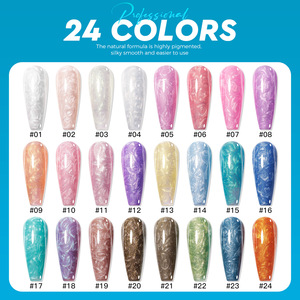 24 Color Aurora Thread <b>Gel</b> <b>Nail</b> Polish <b>Set</b> 15ml Iridescent Shimmer UV <b>Gel</b> Glue Durable Varnish <b>Nail</b> Art Painting Supplies - Product Image 4