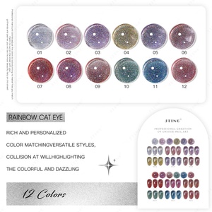 JTING Vernis Gel Effet Œil de Chat Arc-en-ciel 12 Couleurs, Conception Personnalisable, OEM/ODM, Sans HEMA ni TPO, Fournitures d'Art Ongulaire en Gros - Product Image 5