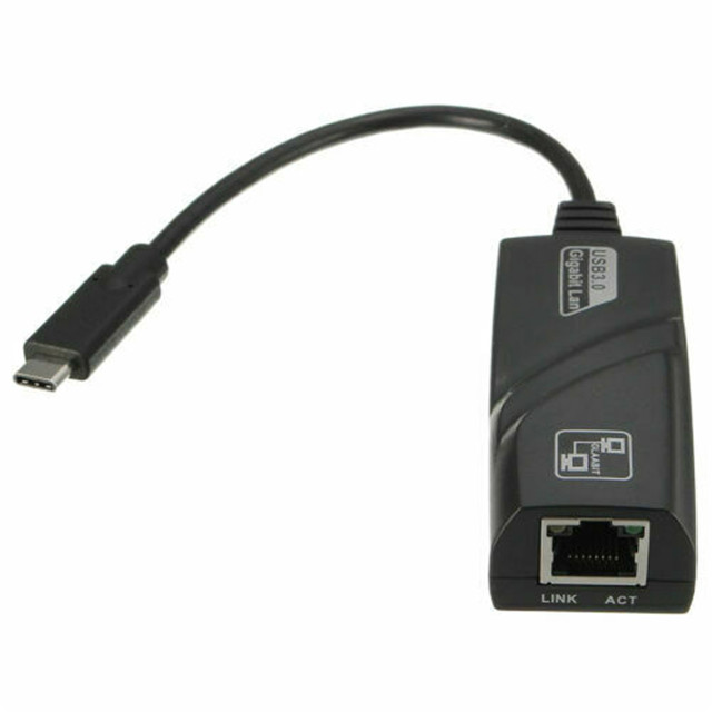 Кабель с разъемом USB типа C для адаптера Ethernet USB-C для RJ45 Gigabit LAN Сетевой кабель провод шнур