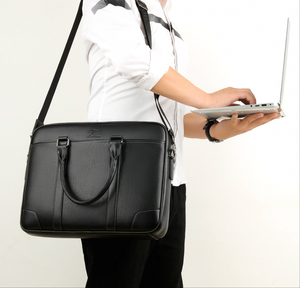 Borsa per Laptop in PU da <span class=keywords><strong>Uomo</strong></span>, Grande Capacità, Tracolla e Valigetta Business, Design di Lusso, Impermeabile e Traspirante - Product Image 6
